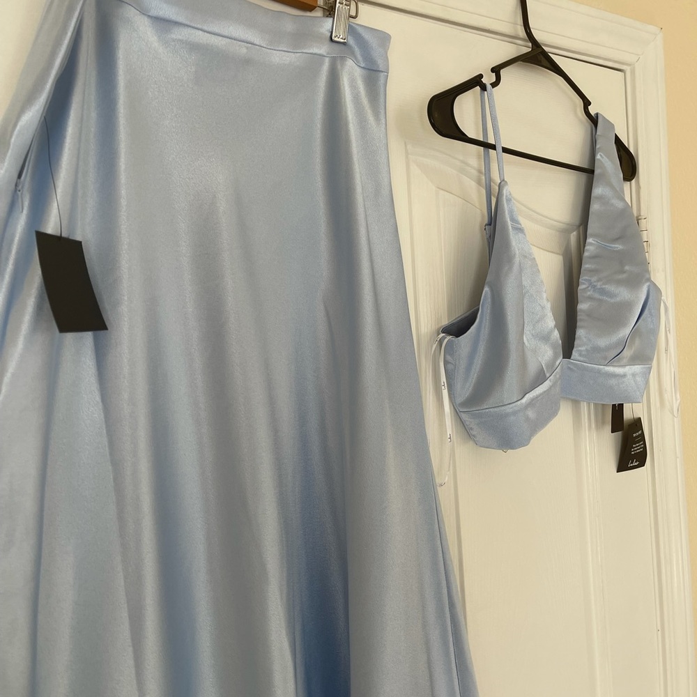 LuLu 2 piece light blue midi dress brand new w/ tags